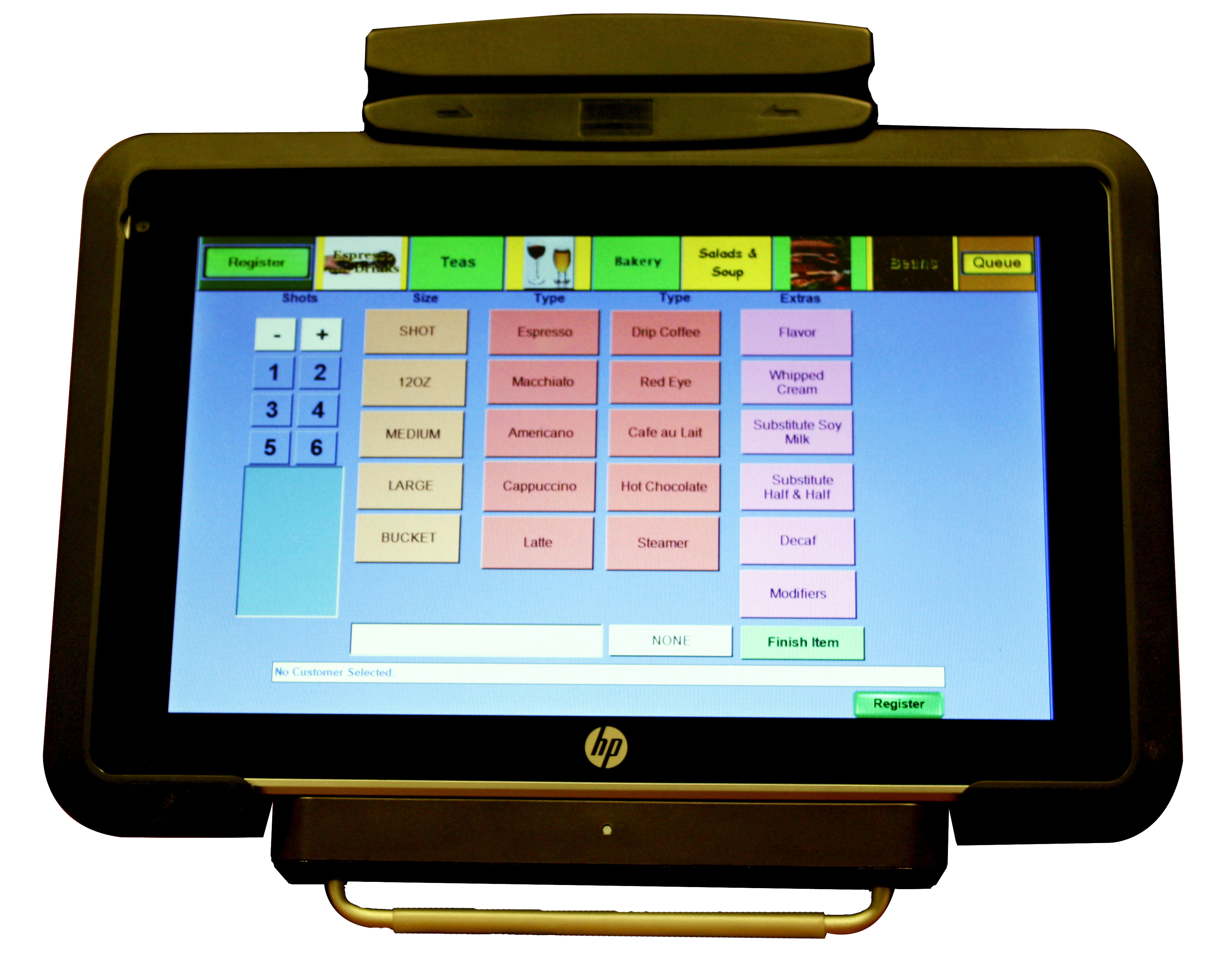 Tablet ordering for coffee shops